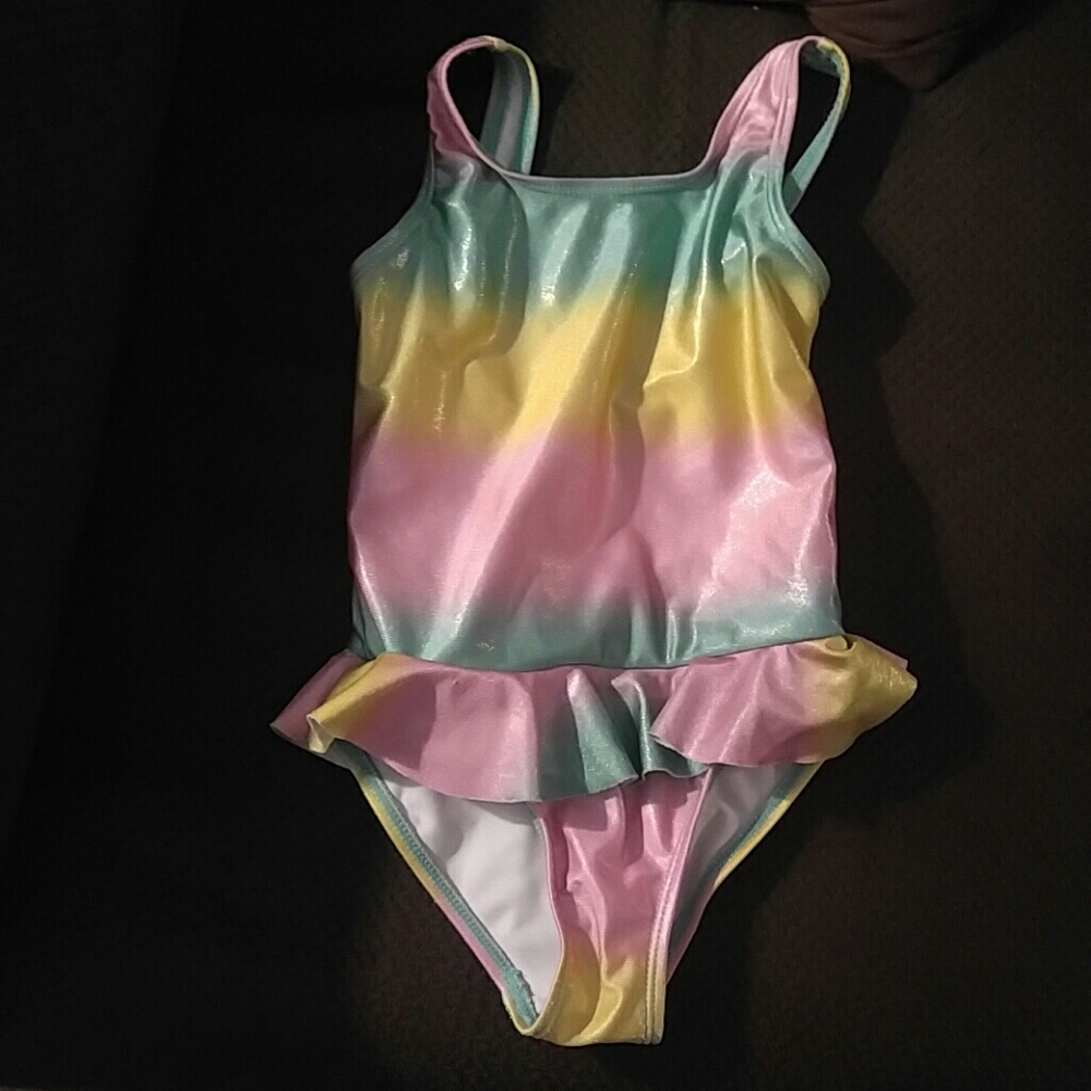 Girl's rainbow shimmer swimsuit